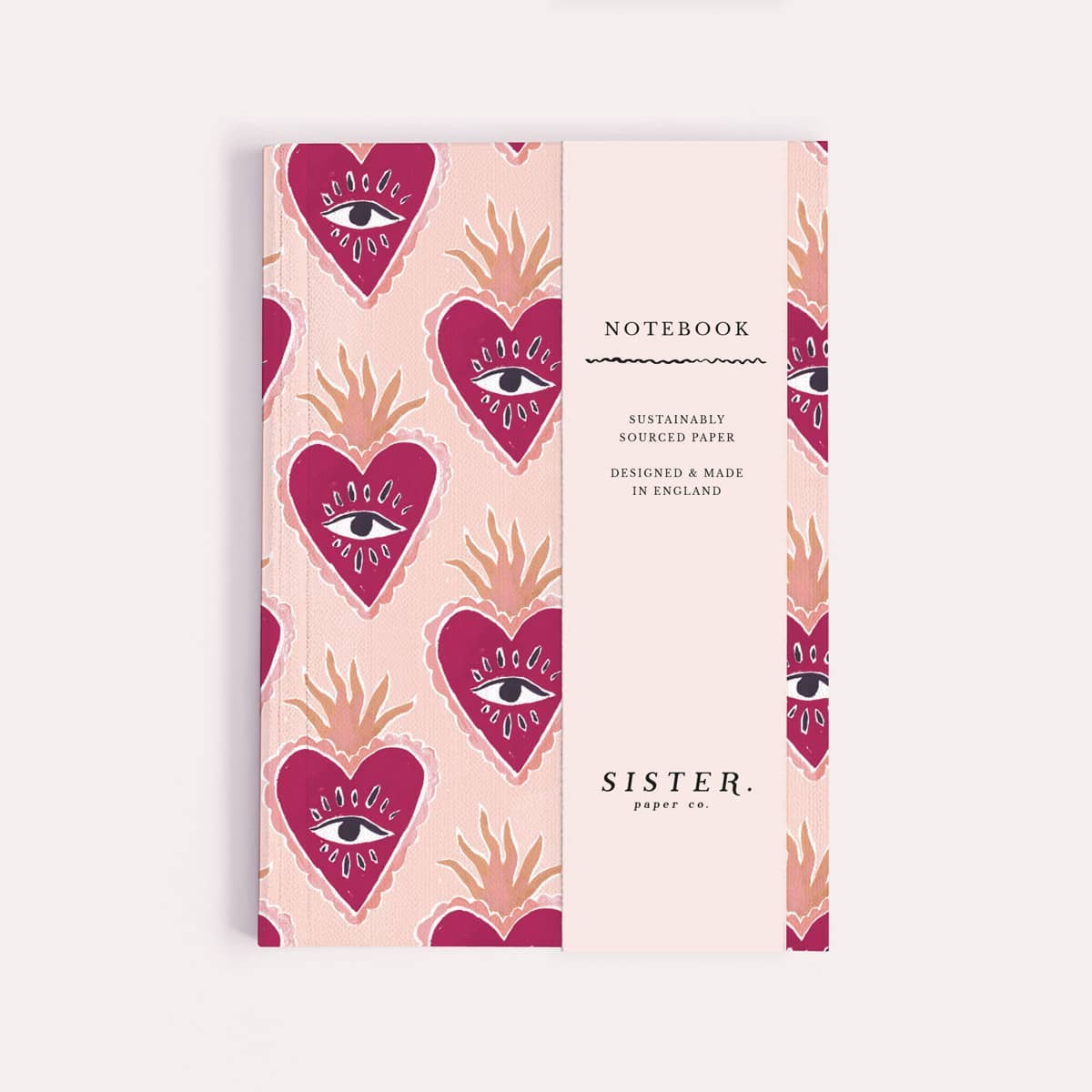 Sacred Heart Pocket Notebook | Plain Page Mini Blank Journal