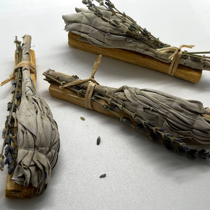 Mini Smudge Cluster, White Sage with Palo Santo and Lavender