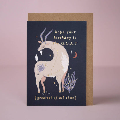 Goat Zodiac Birthday Card | Capricorn Star Sign Cards