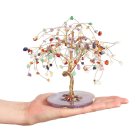 Chakra Willow Gem Tree with Agate Slice Base