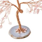 Rose Quartz Willow Tree with Agate Slice Base