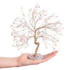 Rose Quartz Willow Tree with Agate Slice Base