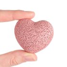 Lava stone Heart, 45x26mm, Pink