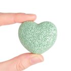 Lava stone Heart, 45x26mm, Green