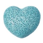 Lava stone Heart, 45x26mm, Blue