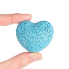 Lava stone Heart, 45x26mm, Blue