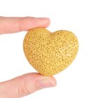 Lava stone Heart, 45x26mm, Yellow