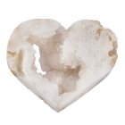 White Quartz Geode Hearts