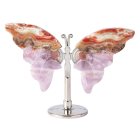 Amethyst Butterfly on Silver Metal Stand