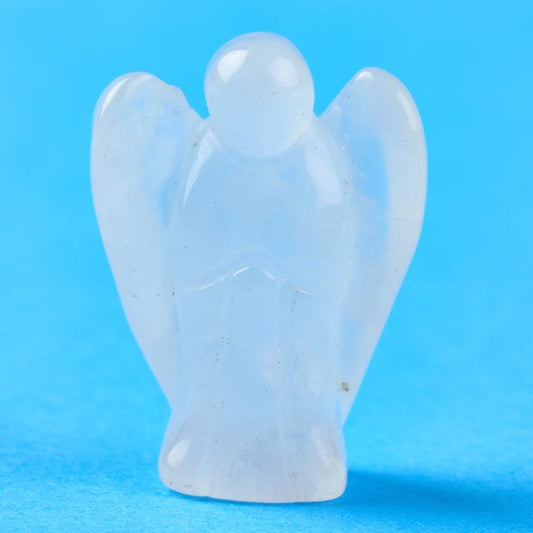 Rock Crystal Angel Pendant, Gold Plated Bail 20mm