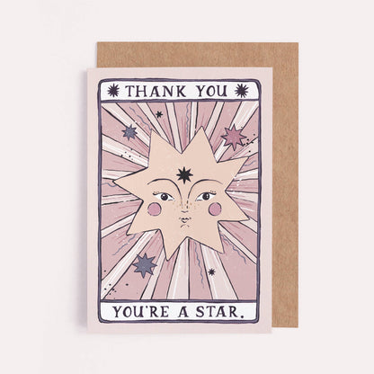 You're a Star Thank You Card | Thank You Tarot Card