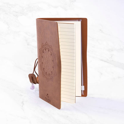Myga Crystal Notebooks in Singles : Mandala Tan