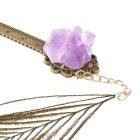 Amethyst & Feather Ruler Bookmark