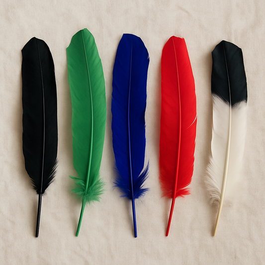 Turkey Feather, 10-12 inch, Single: Green