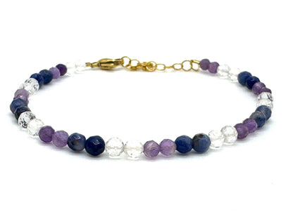 Dainty Crystal Birthstone Bracelets: August