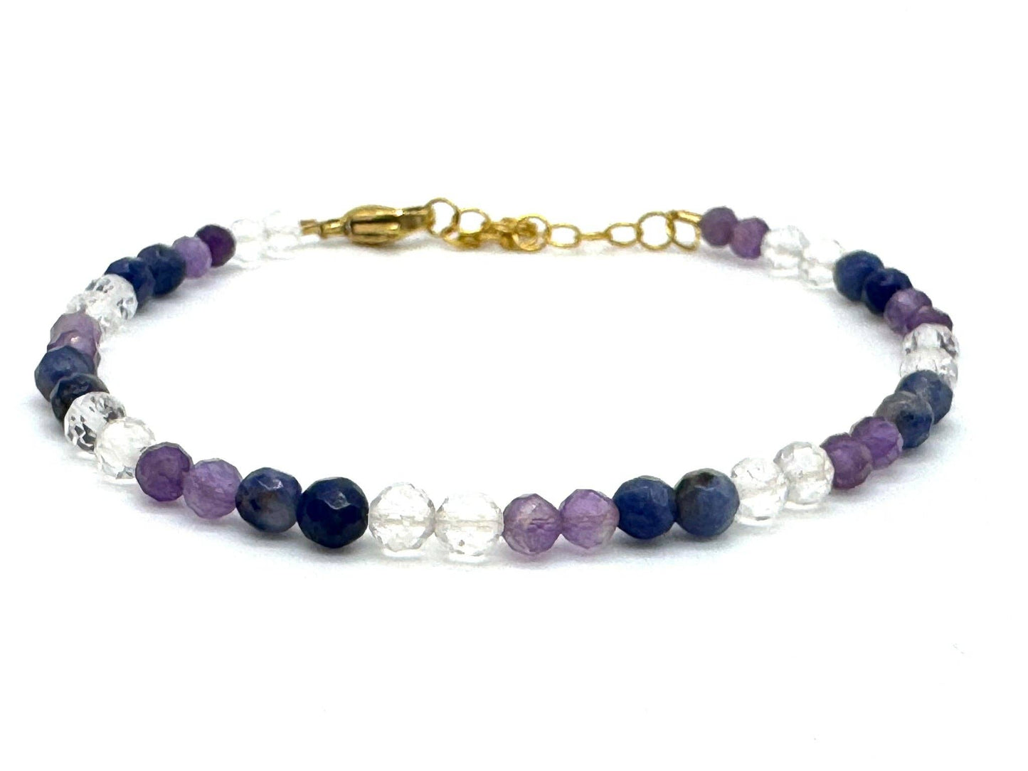 Dainty Crystal Birthstone Bracelets: February