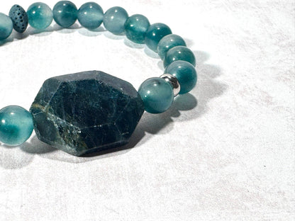 Chunky Apatite Bracelet: 7 Inch Large