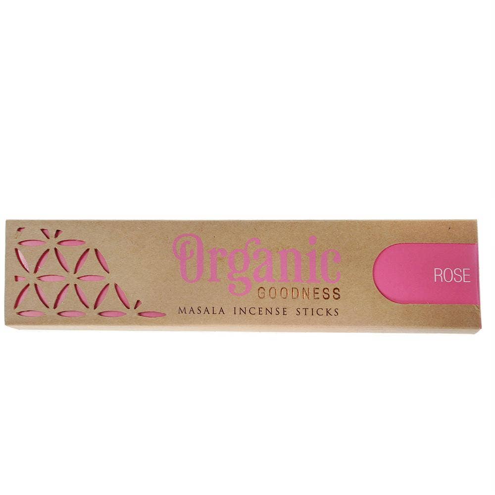 Incense, Organic Goodness, (box of 12) rose