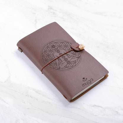 Myga Crystal Notebooks in Singles : Mandala Tan