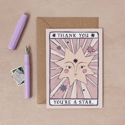 You're a Star Thank You Card | Thank You Tarot Card