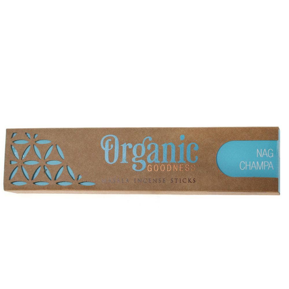 Incense, Organic Goodness, (box of 12) nagchampa
