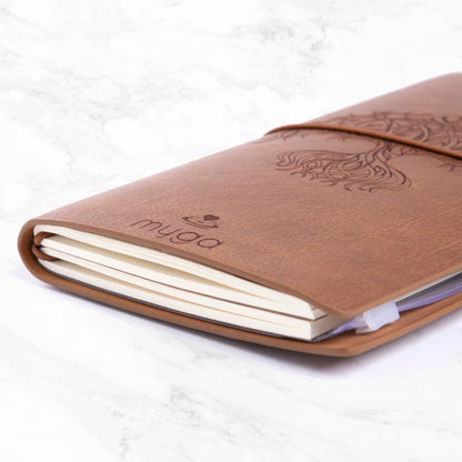 Myga Crystal Notebooks in Singles : Mandala Tan