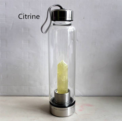 Crystal Water Bottle Cup (More Colours): Citrine