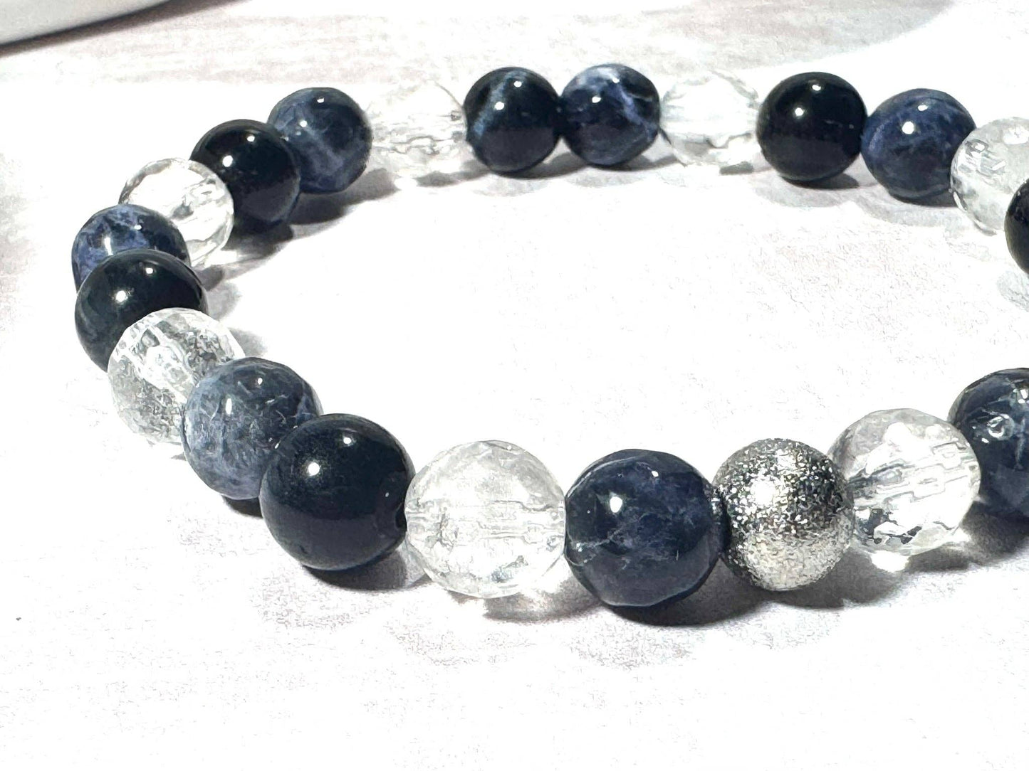 Tigers Eye and Clear Quartz Diffuser Bracelet: 6.5 Inch Medium