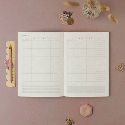 Summer Stripe Daily Planner | Undated Diary | Stationery