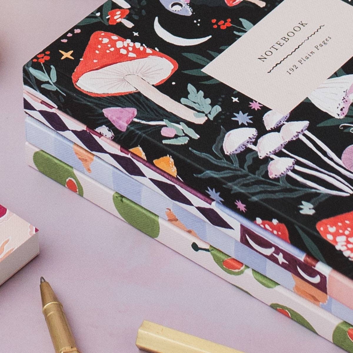 Mushrooms Notebook | Plain Page Journal | Notebooks