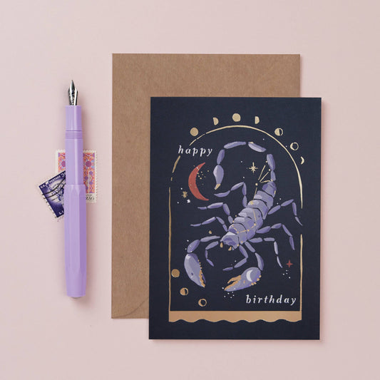 Scorpion Zodiac Birthday Card | Scorpio Star Sign Cards