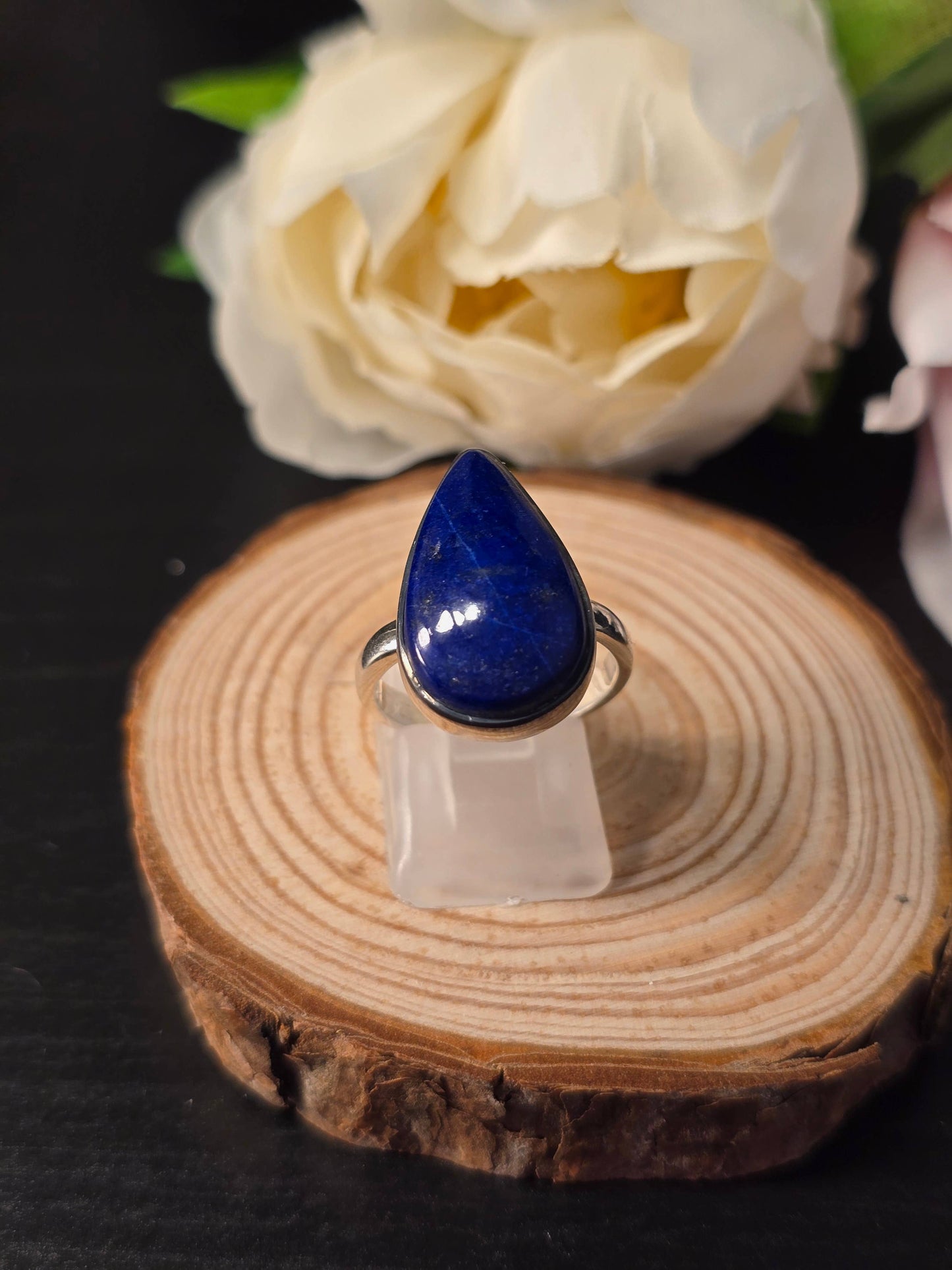 Lapis Lazuli Sterling Silver Ring - 5.8g - UK N