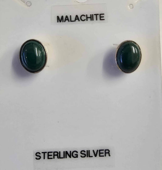 Malachite Stud Earrings