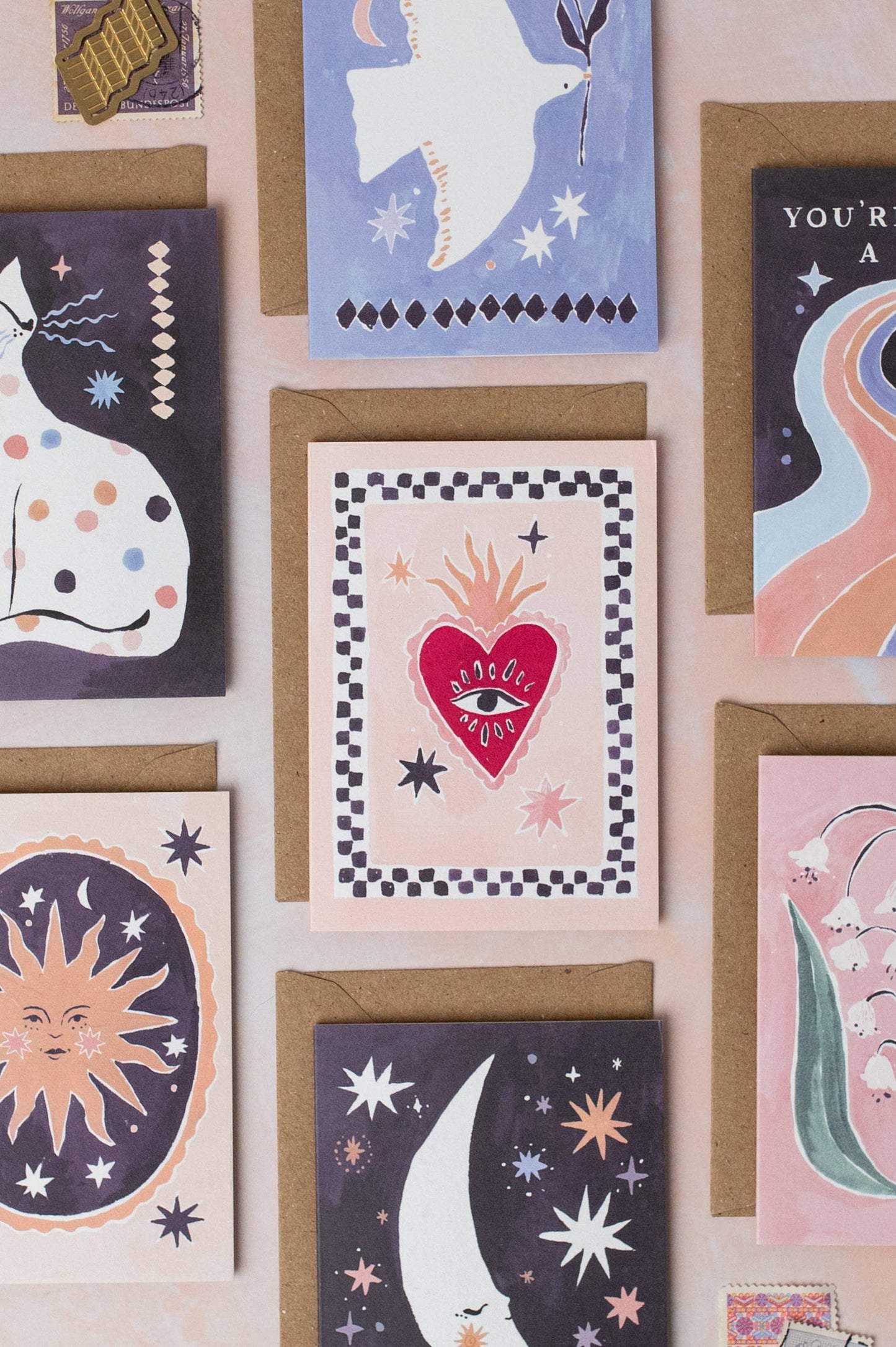Sacred Heart Mini Love Card | Mini Greeting Card | Mini Card