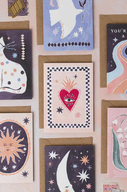 Sacred Heart Mini Love Card | Mini Greeting Card | Mini Card