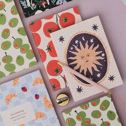 Smiling Sun Pocket Notebook | Plain Page Mini Blank Journal