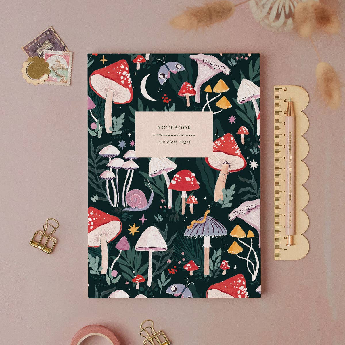 Mushrooms Notebook | Plain Page Journal | Notebooks