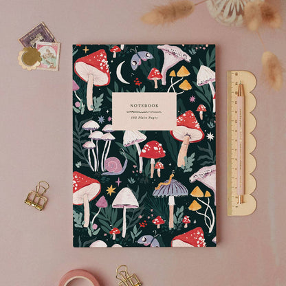 Mushrooms Notebook | Plain Page Journal | Notebooks
