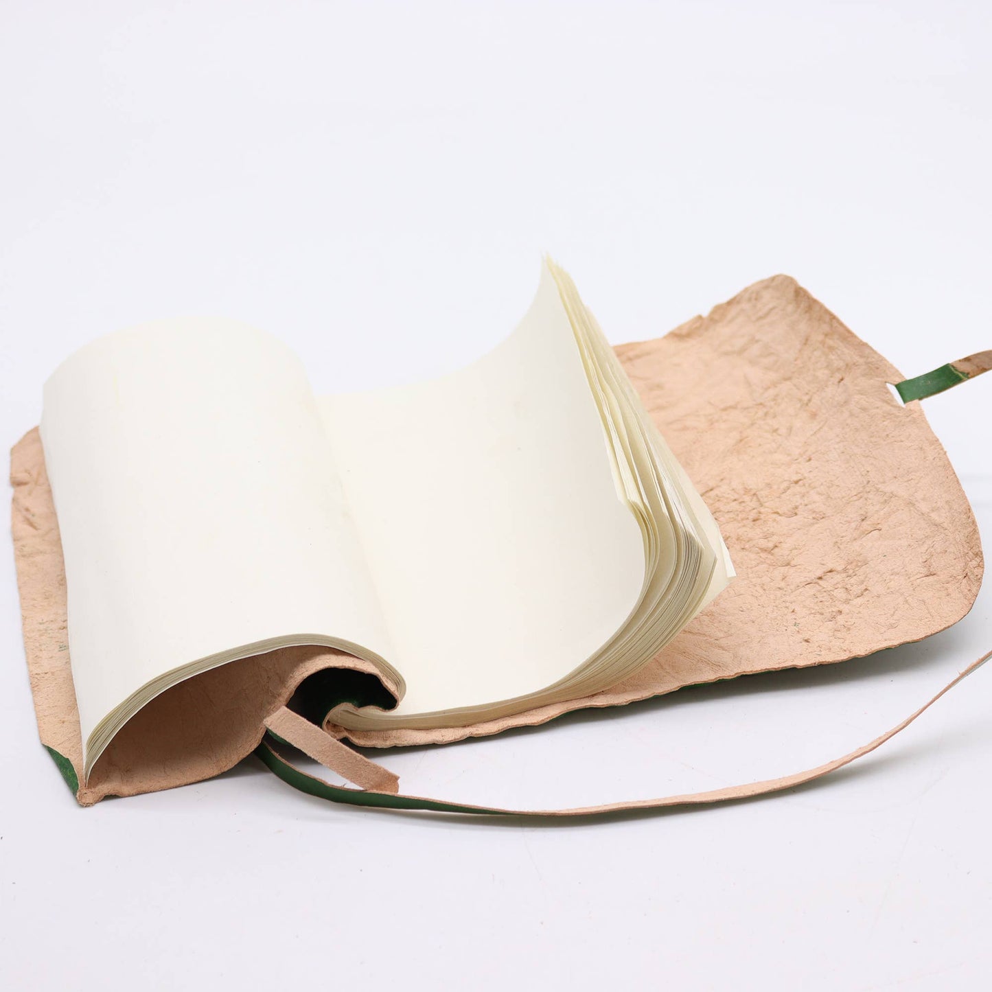 Rolled Leather Travel - Green (21x15cm)
