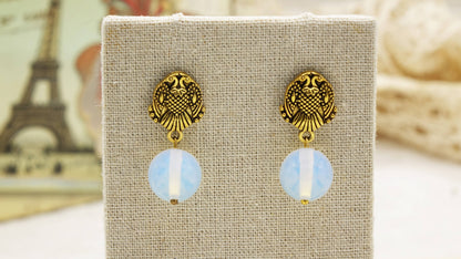 Moonstone Crystal Stone Earrings