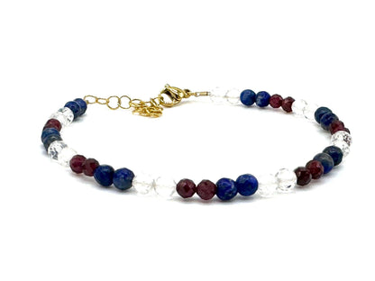 Dainty Crystal Birthstone Bracelets: April