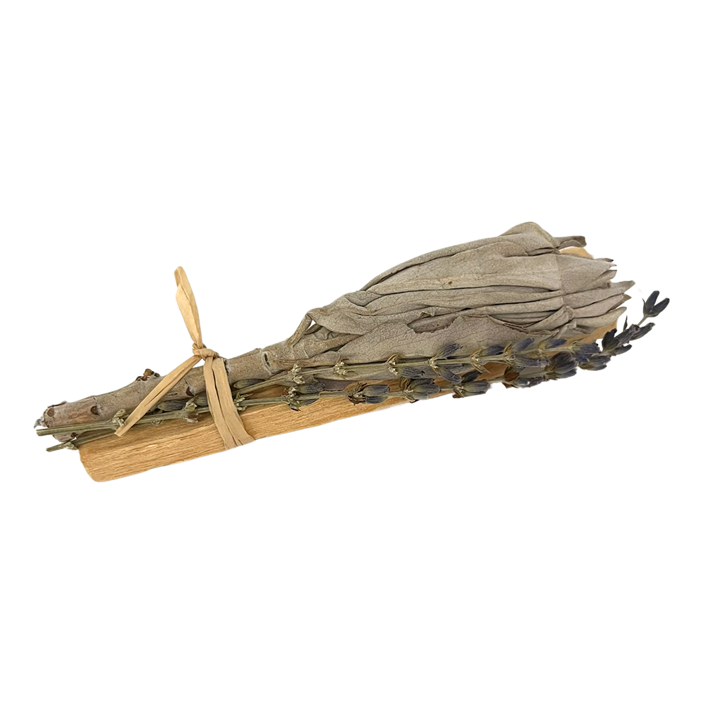 Mini Smudge Cluster, White Sage with Palo Santo and Lavender