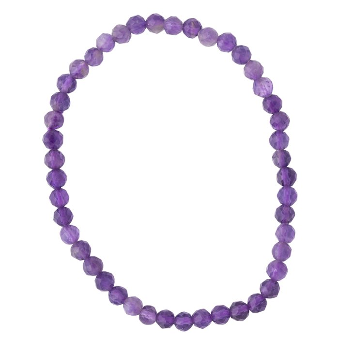 4mm Faceted Amethyst Bracelet