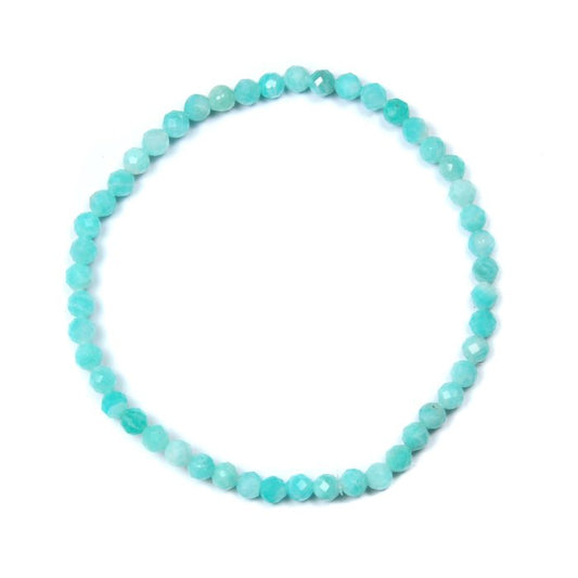4mm Faceted Amazonite Bracelet