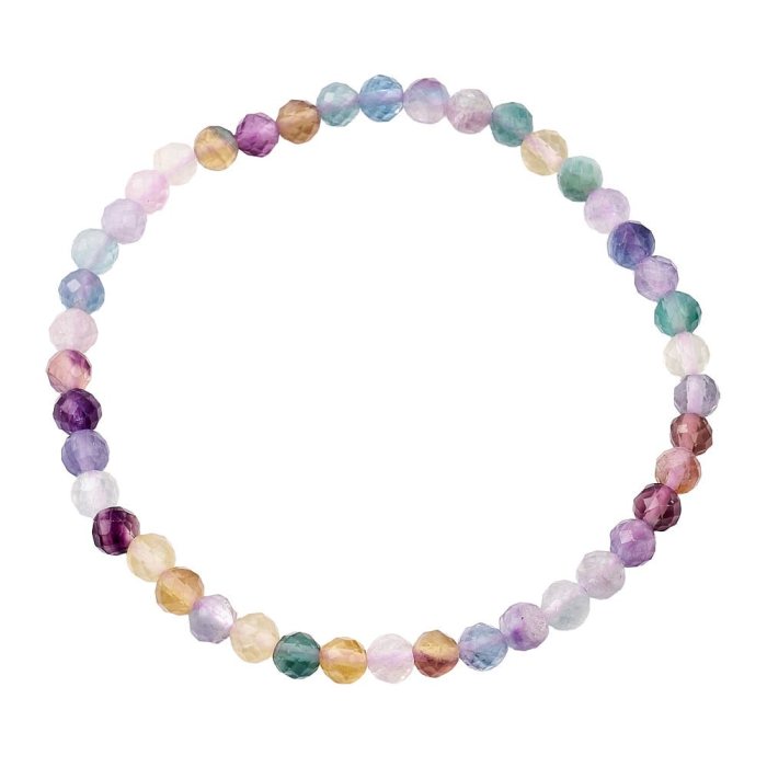 4mm Faceted Braclet Fluorite