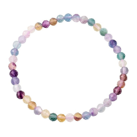 4mm Faceted Braclet Fluorite