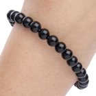 6mm Black Agate Bead Bracelet