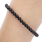 4mm Black Agate Bead Bracelet