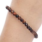 4mm Red Tiger Eye A and B Grade Bead Bracelet