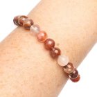 Red Hematoid Quartz 8mm Bead Bracelet
